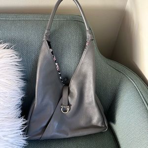 Sapahn Sasha shoulder bag, grey, in like new condition; ethical leather handbag